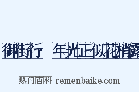 御街行·年光正似花梢露是什么意思的图片